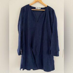 Vineyard Vines Navy Blue Swim Coverup